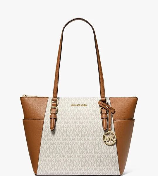 Michael Kors Charlotte Large Top Zip Brown Tote
