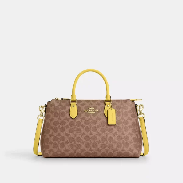 Coach Georgia Satchel Bag In Signature Canvas